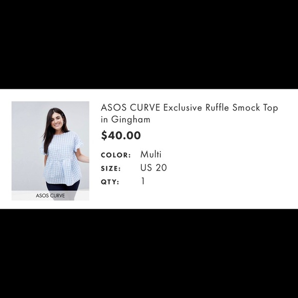 Blue gingham top - Picture 4 of 4